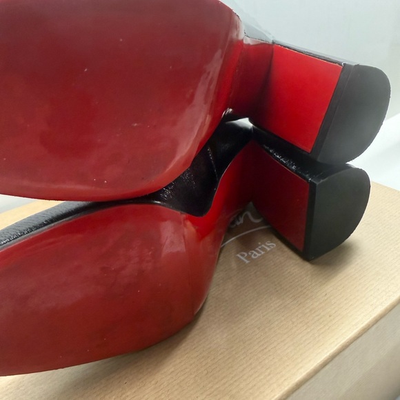 Christian Louboutin Black and Red Heeled Boots - Picture 10 of 10